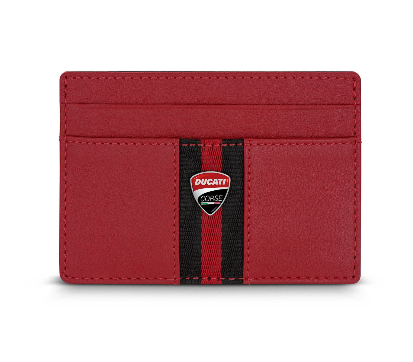 Ducati SFIDA card holder 4cc with red - black leather