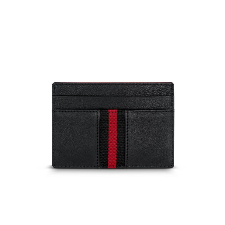 Ducati SFIDA card holder 4cc with red - black leather