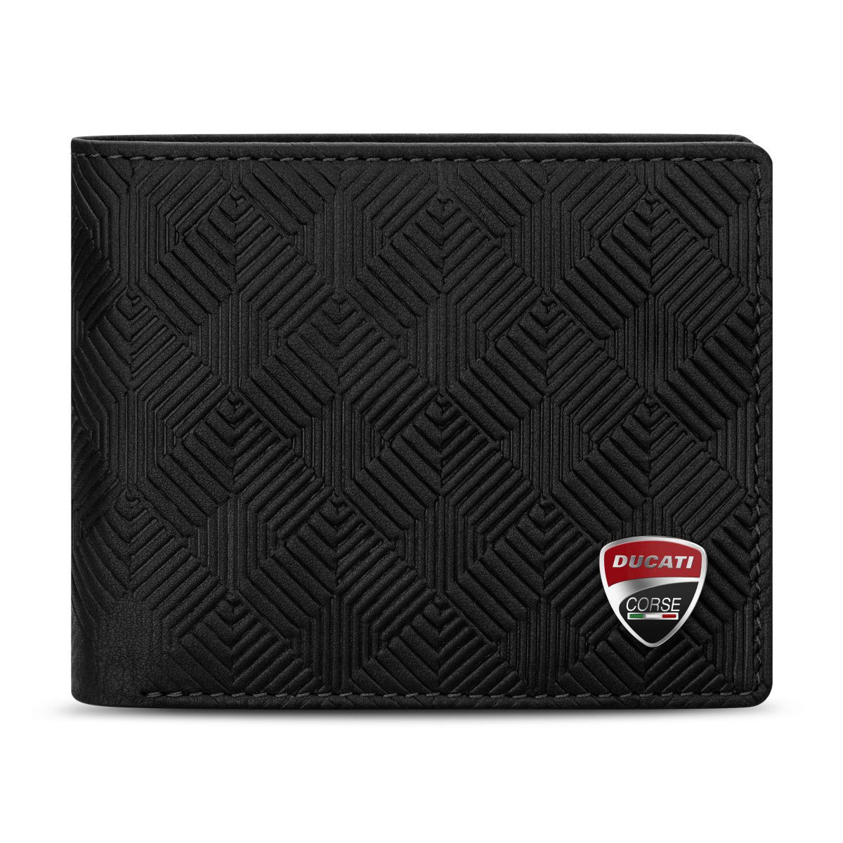 Ducati TECTONIC wallet for men 8cc black leather 
