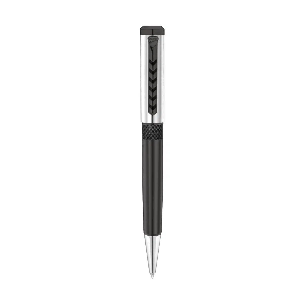 Ducati Stile Ballpoint Pen for Men Black Silver