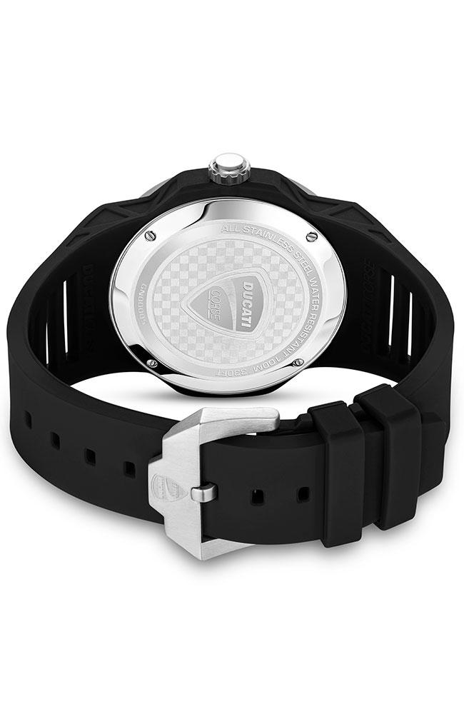 Ducati Corse Watch For Men Black Silicone Strap 