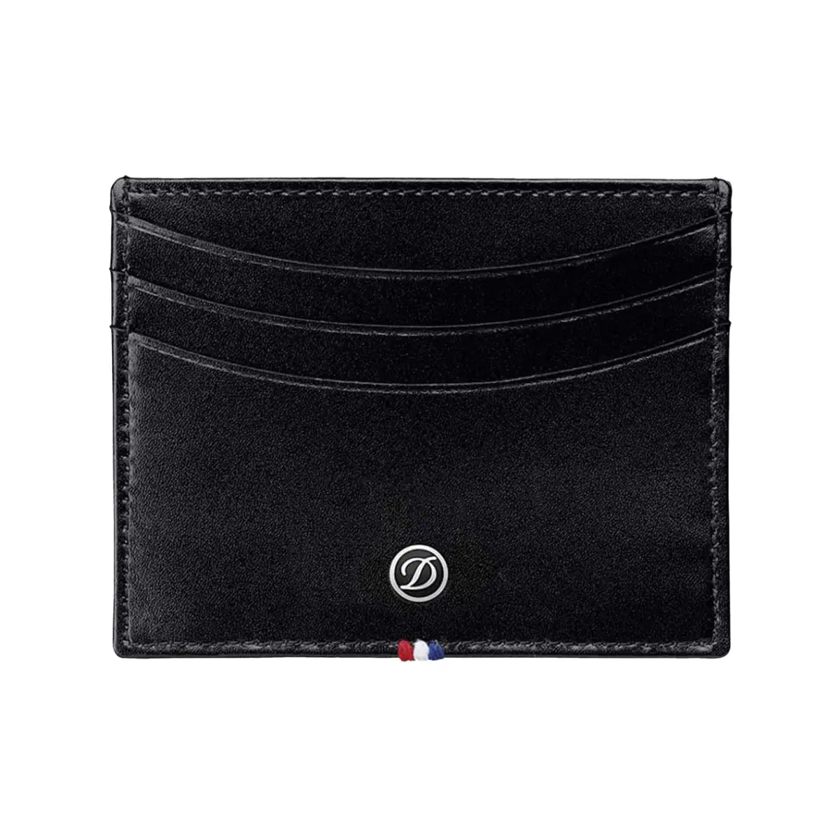 S.T. Dupont Line D Black Smooth Leather Credit Card Holder