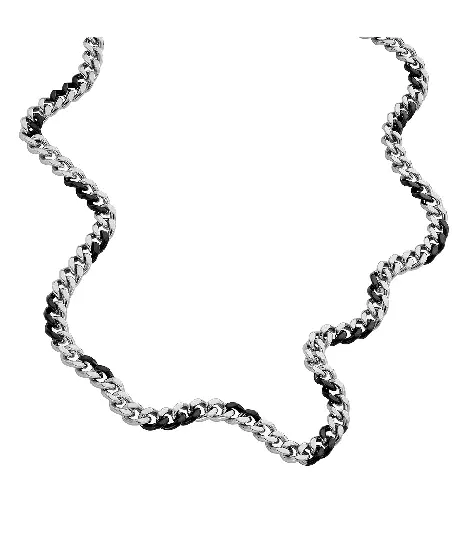 Diesel Two-Tone Stainless Steel Chain Necklace For Men