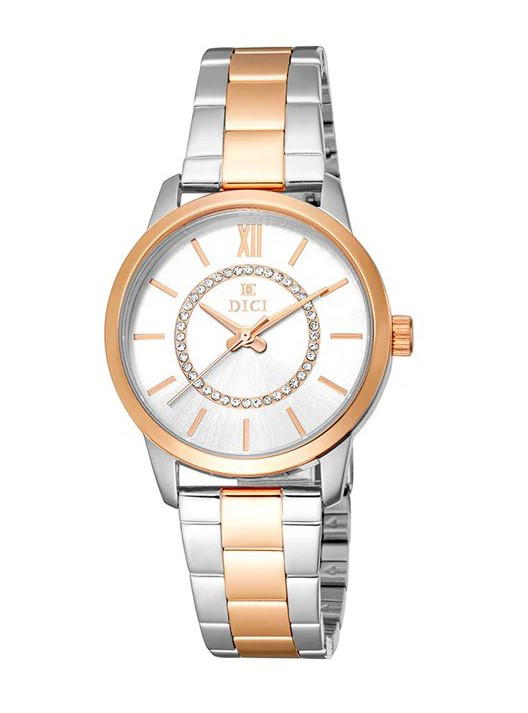 DICI Milano Marta ladies Quartz watch rose gold , Silver 
