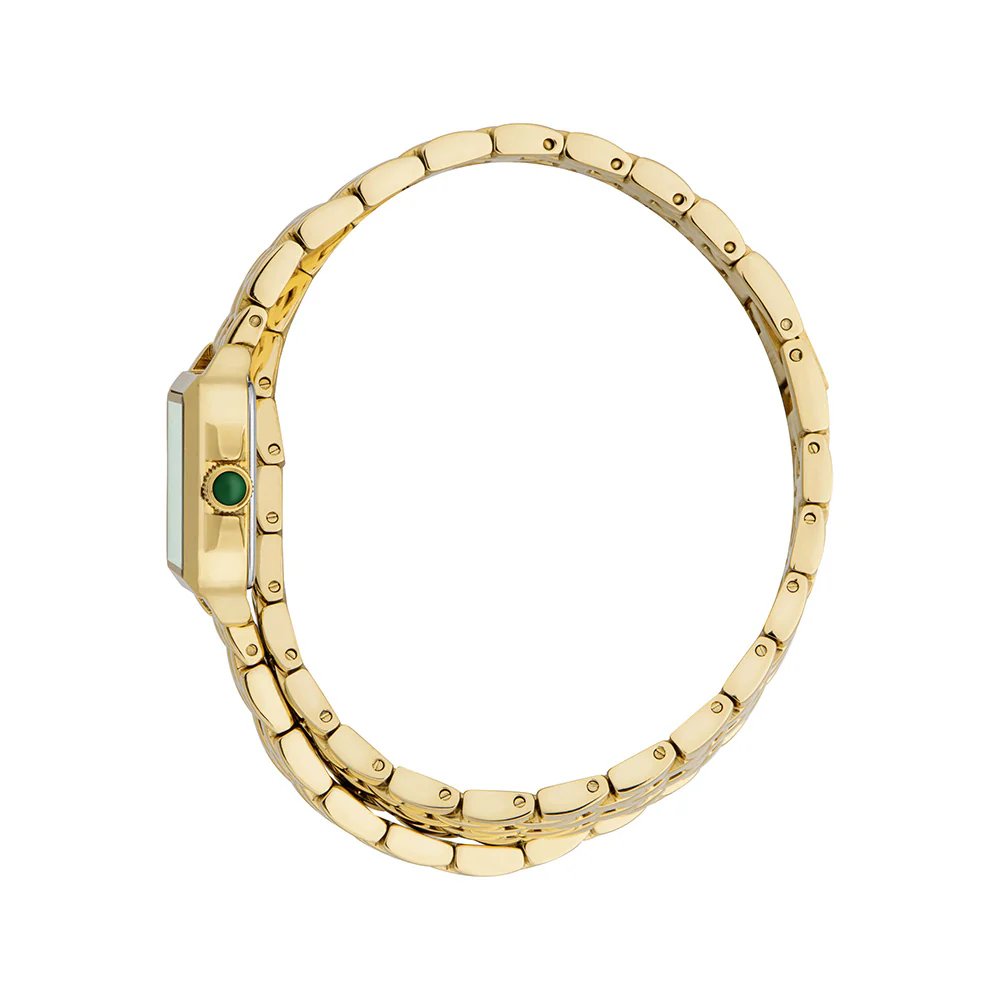 DICI Milano Appia ladies watch stainless steel gold , Green 