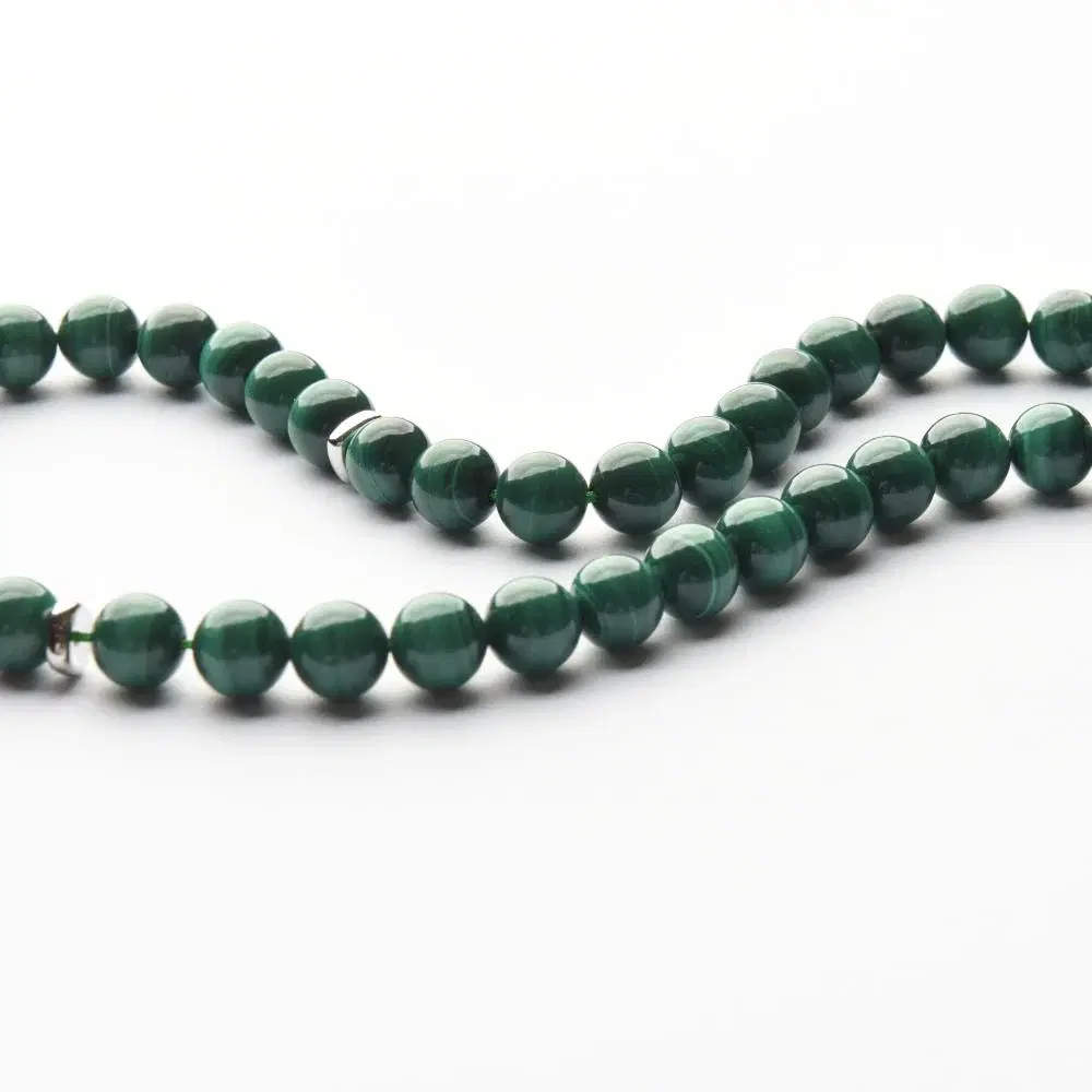 Zayan Malachite Rosary 8mm with Silver