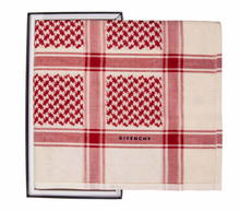 شماغ جيفنشي الكلاسيكي باللونين الأحمر والبيج للرجال مقاس 60