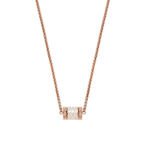Emporio Armani Rose Gold-Tone Stainless Steel Pendant Necklace