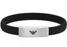 Emporio Armani Men's Black Silicone Bracelet 