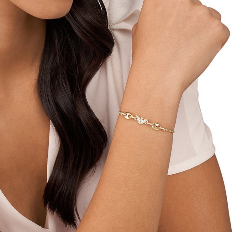 Emporio Armani Sentimental ladies bracelet gold with crystal