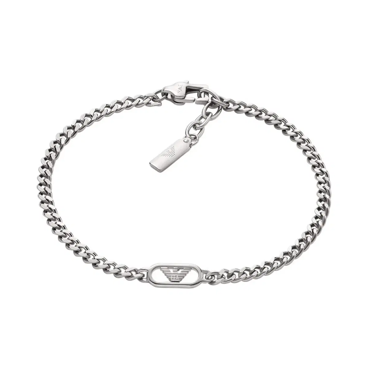 Emporio Armani Silver Stainless Steel Chain Bracelet for Men