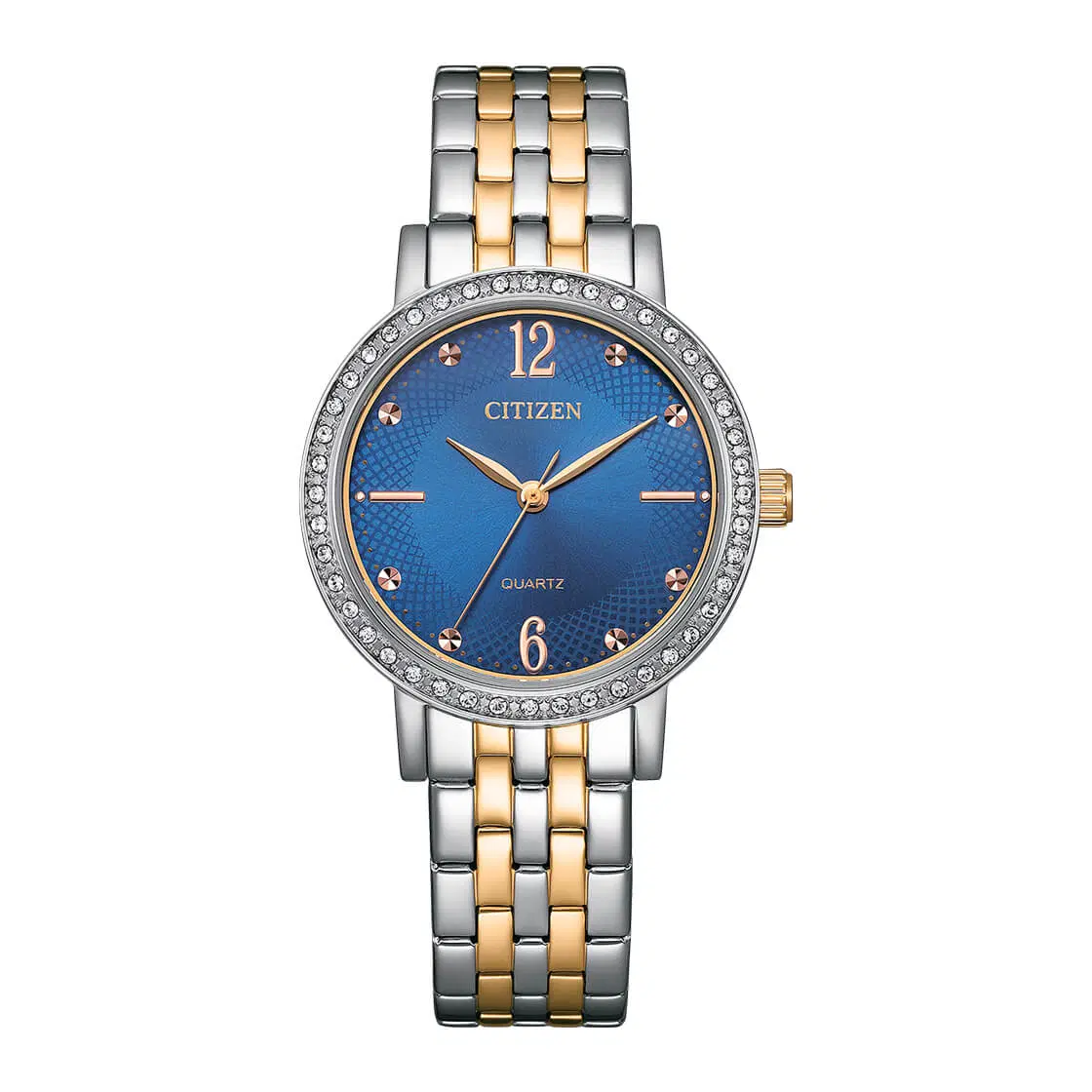 Citizen Women's Quartz Watch – Blue Dial, Two-Tone