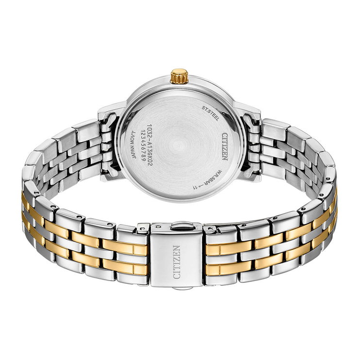 Citizen Women's Quartz Watch – Blue Dial, Two-Tone