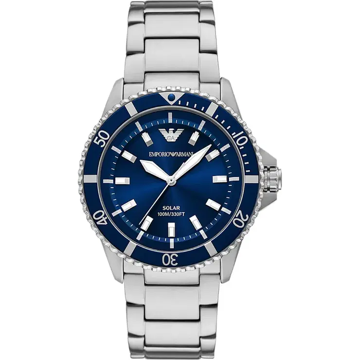 Emporio Armani Men World Explorer Solar Watch Blue