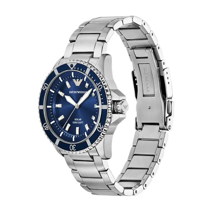 Emporio Armani Men World Explorer Solar Watch Blue