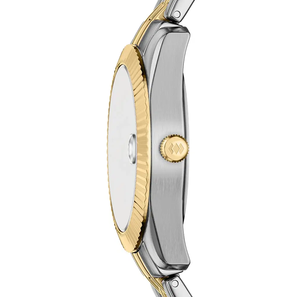 Fossil Scarlette Women's Burgundy Dial Two Tone Watch