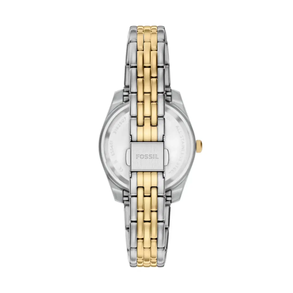 Fossil Scarlette Women's Burgundy Dial Two Tone Watch