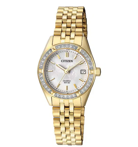 Citizen Women's Quartz Watch – Gold-Tone, MOP