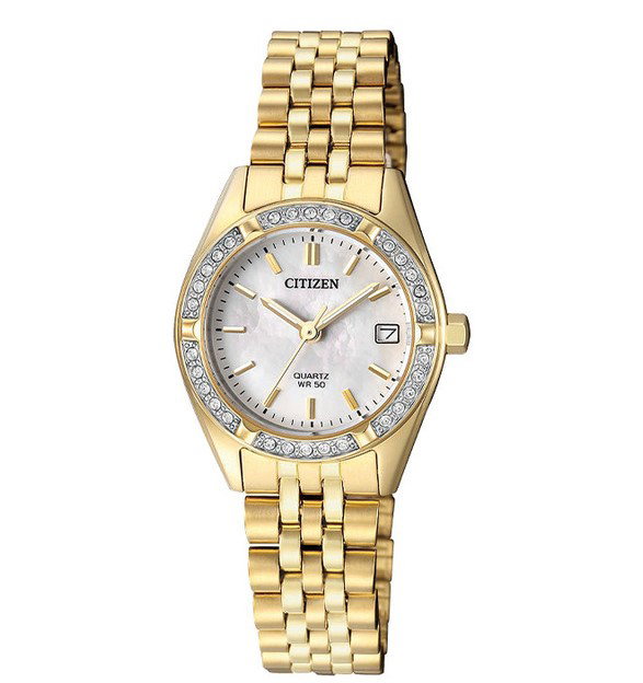 Citizen Women's Quartz Watch – Gold-Tone, MOP