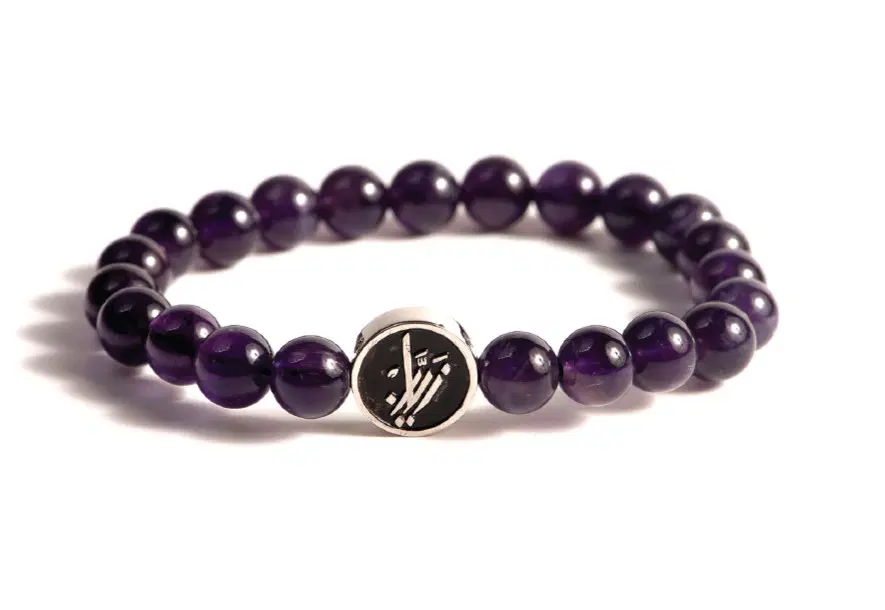 Zyan Amethyst Stone Bracelet with Sterling Silver