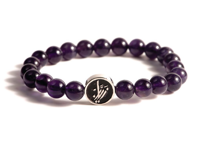 Zyan Amethyst Stone Bracelet with Sterling Silver