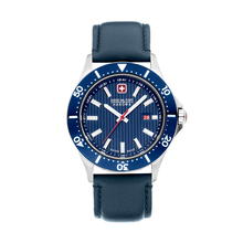Swiss Military Hanowa Flagship Watch Blue Leather 