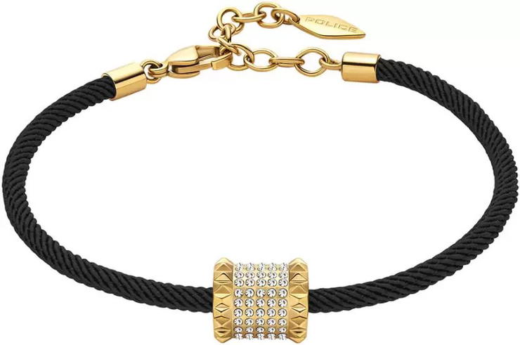 Police Stainless Steel Crystal Gold-plated Bracelet