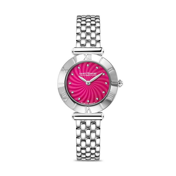 Saint Honore Women's Watch with Pink Dial and Steel Bracelet