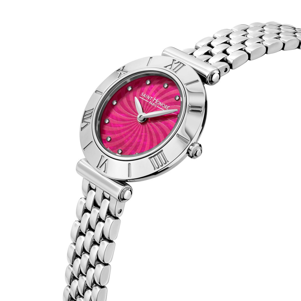 Saint Honore Women's Watch with Pink Dial and Steel Bracelet