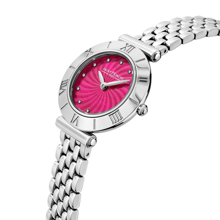 Saint Honore Women's Watch with Pink Dial and Steel Bracelet