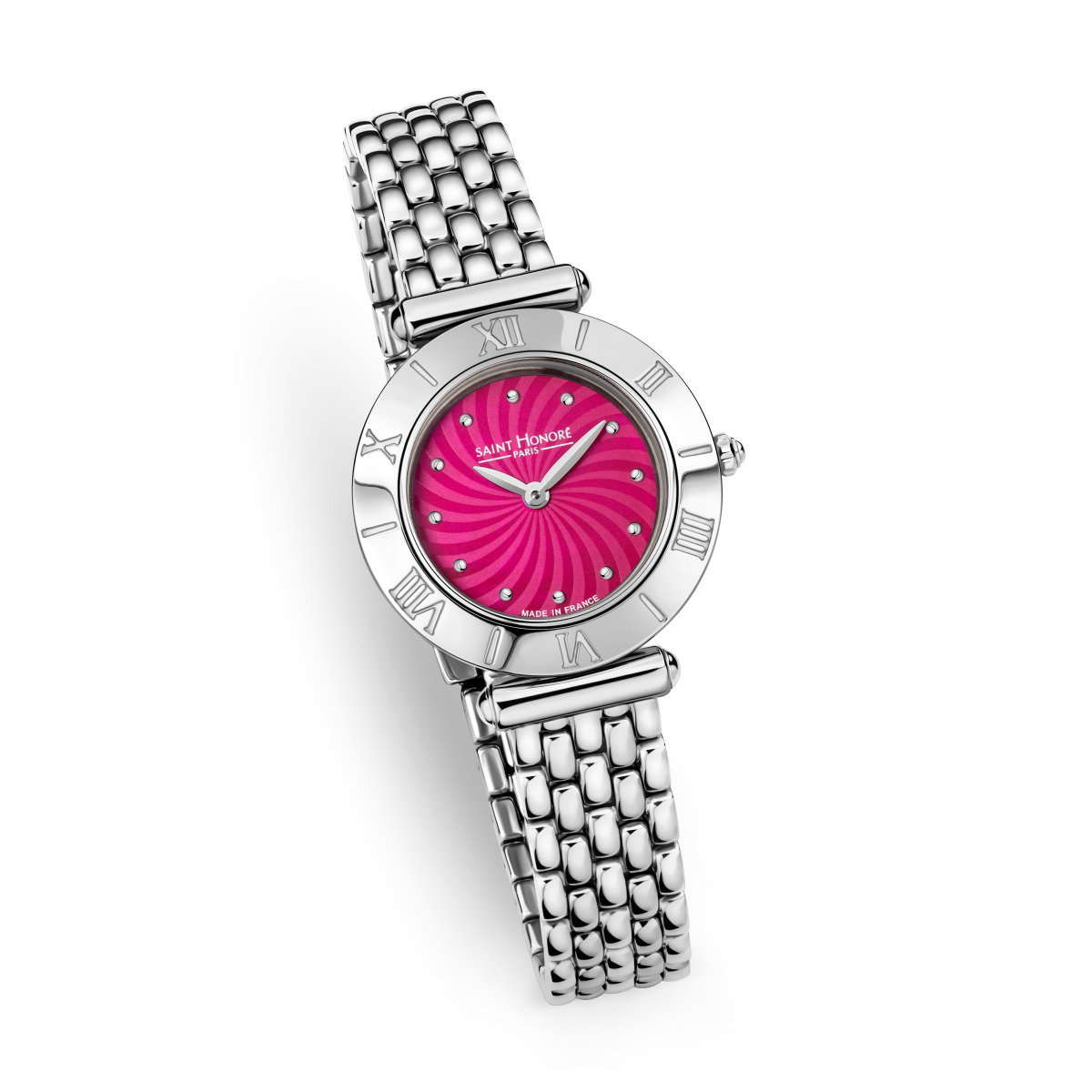 Saint Honore Women's Watch with Pink Dial and Steel Bracelet