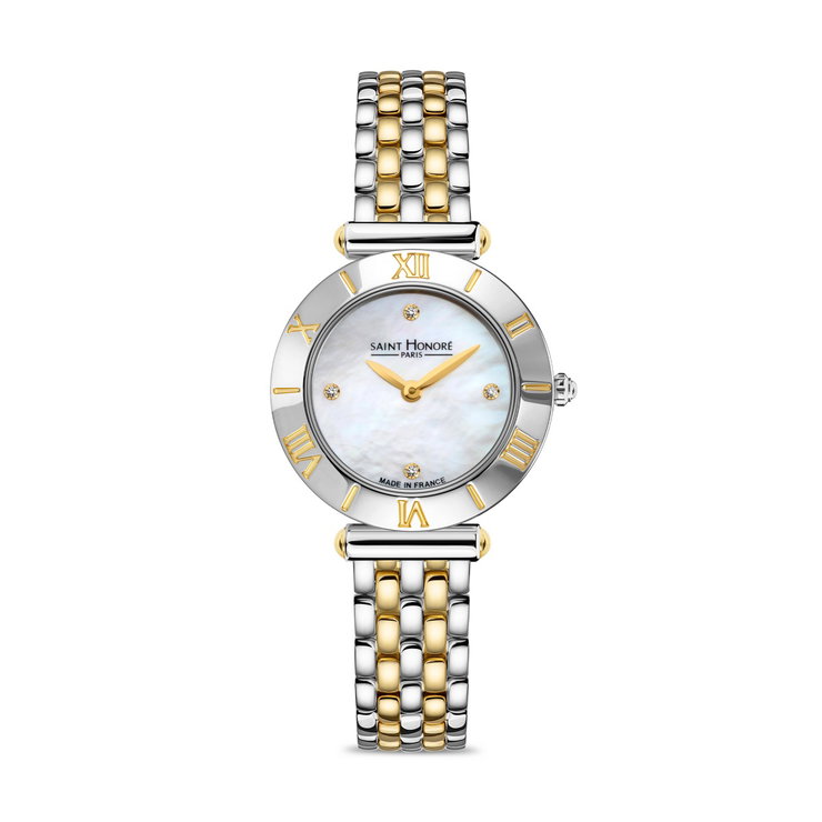 Saint Honore Women's Two-Tone Watch with Mother-of-Pearl