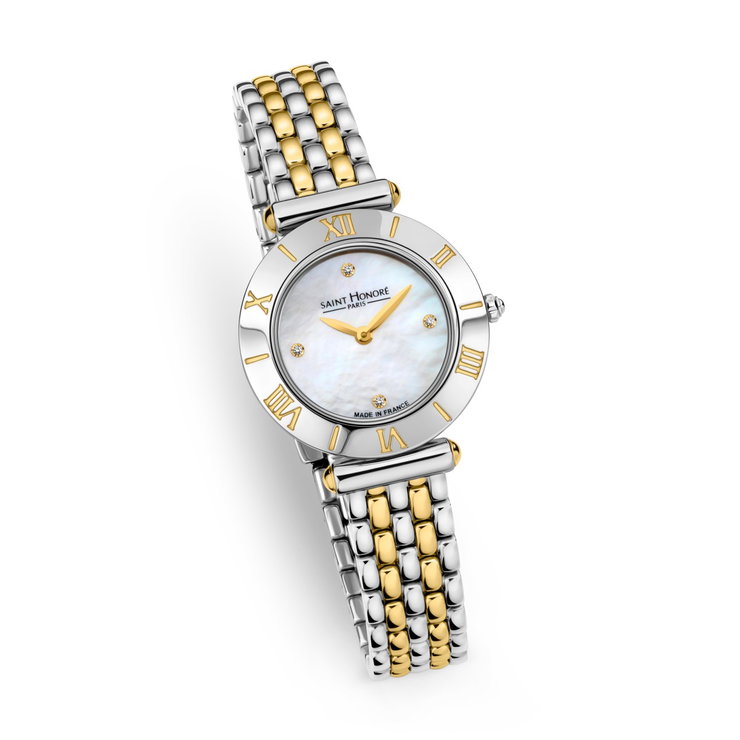 Saint Honore Women's Two-Tone Watch with Mother-of-Pearl