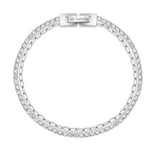 Guy Laroche Luxury Bracelet – Silver Steel with Crystals