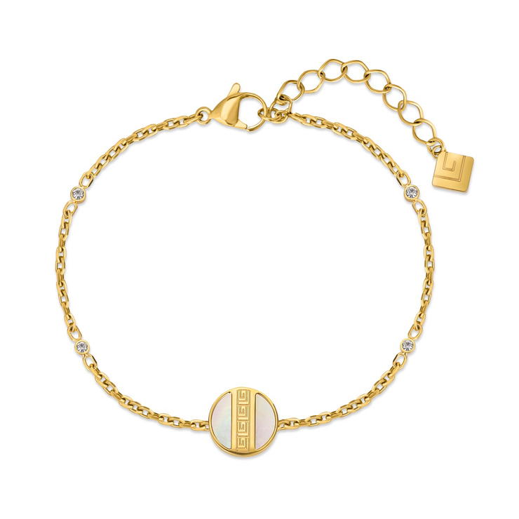 Guy Laroche Luxury Bracelet – Gold Steel with Crystals