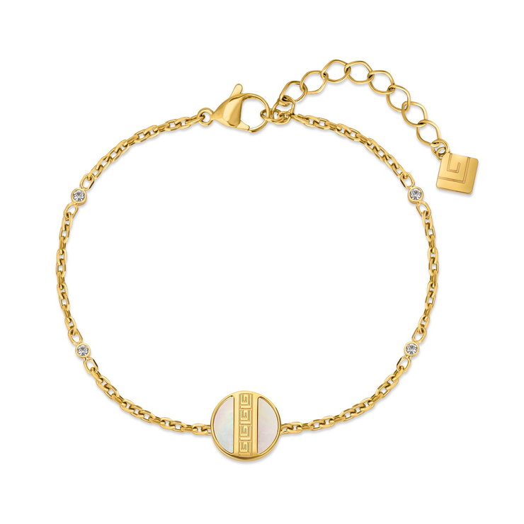Guy Laroche Luxury Bracelet – Gold Steel with Crystals