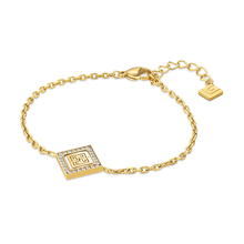 Guy Laroche Luxury Bracelet – Gold Stainless Steel with Crystal 