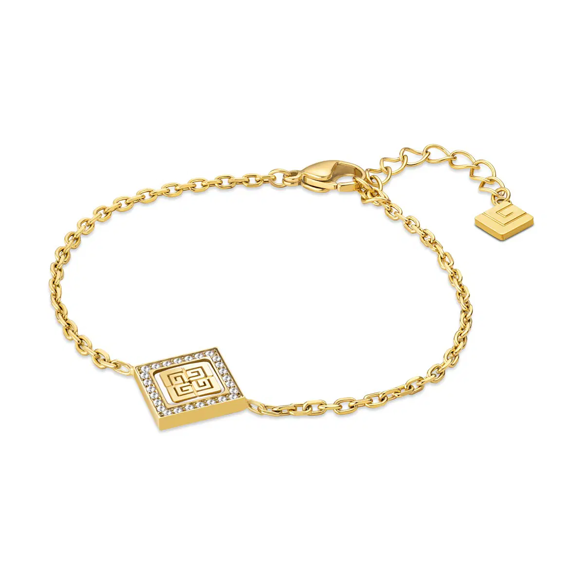 Guy Laroche Luxury Bracelet – Gold Stainless Steel with Crystal