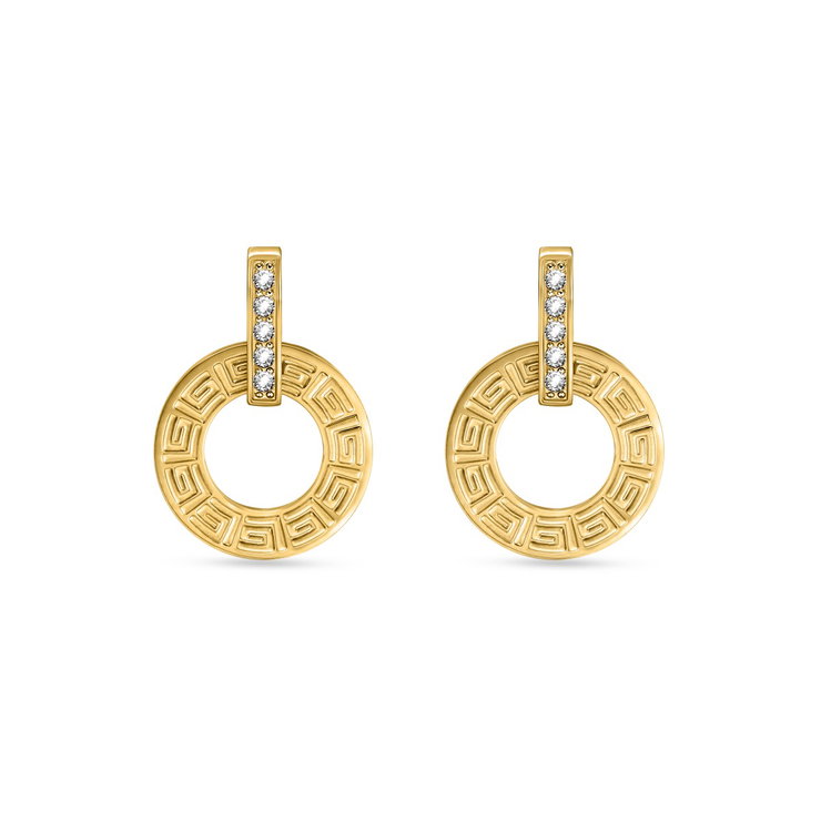 Guy Laroche Gold Plated Earrings with Crystals