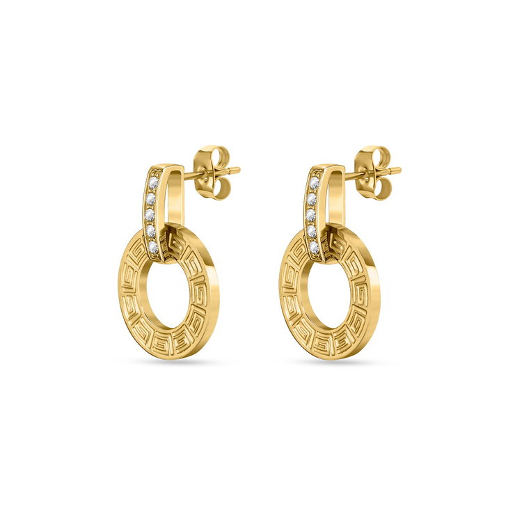 Guy Laroche Gold Plated Earrings with Crystals