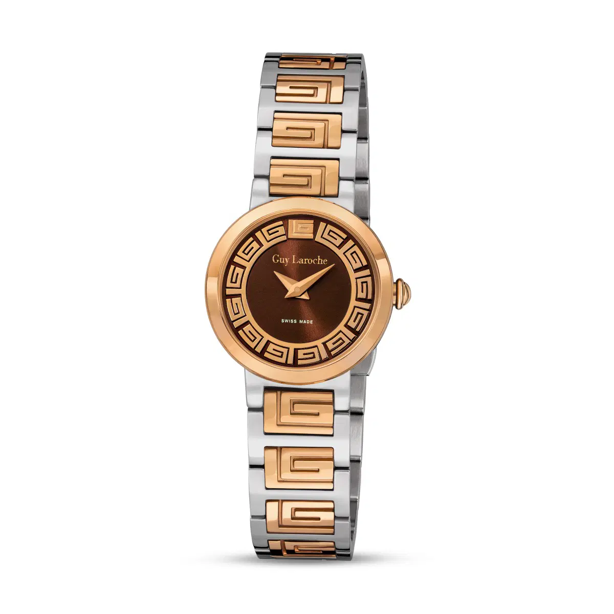 Guy Laroche GLARI ladies watch steel Rose gold - Brown