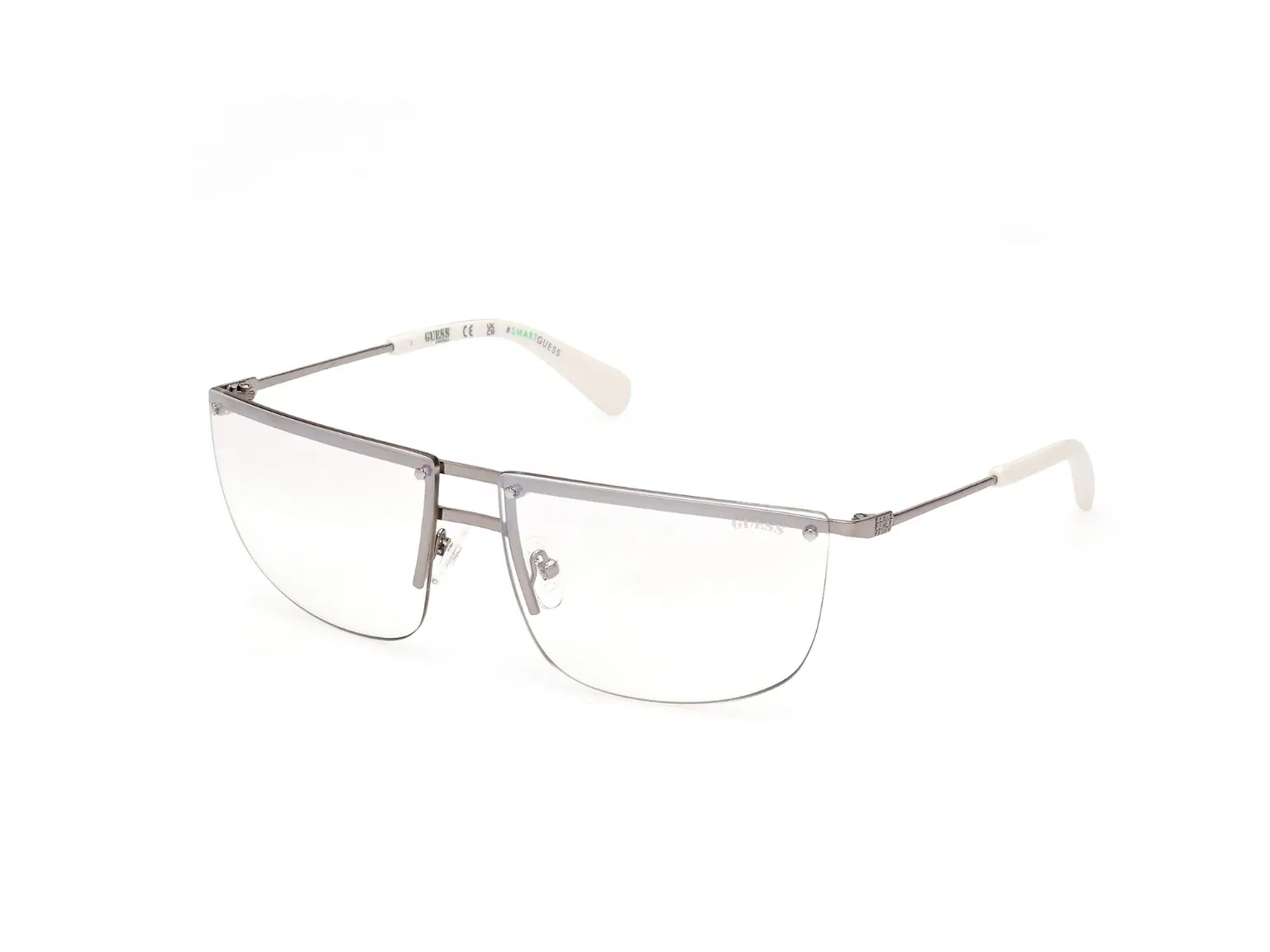 Guess Sunglasses Rectangular For Unisex Smoke Mirror