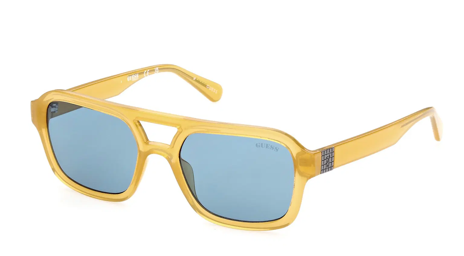Guess Sunglasses For Men Shiny Yellow / Blue