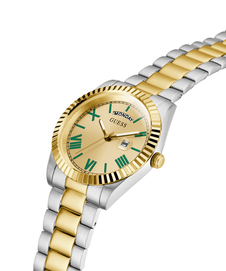 Guess Connoisseur Men's Gold Dial Two Tone Steel Watch