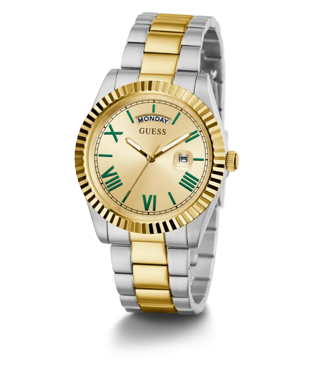 Guess Connoisseur Men's Gold Dial Two Tone Steel Watch