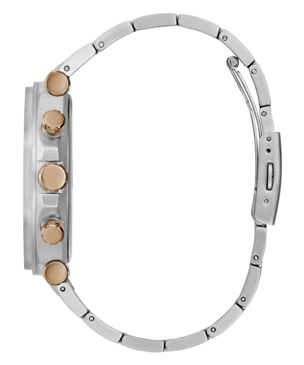 Guess Men's Multi Function Silver & Black Steel Watch