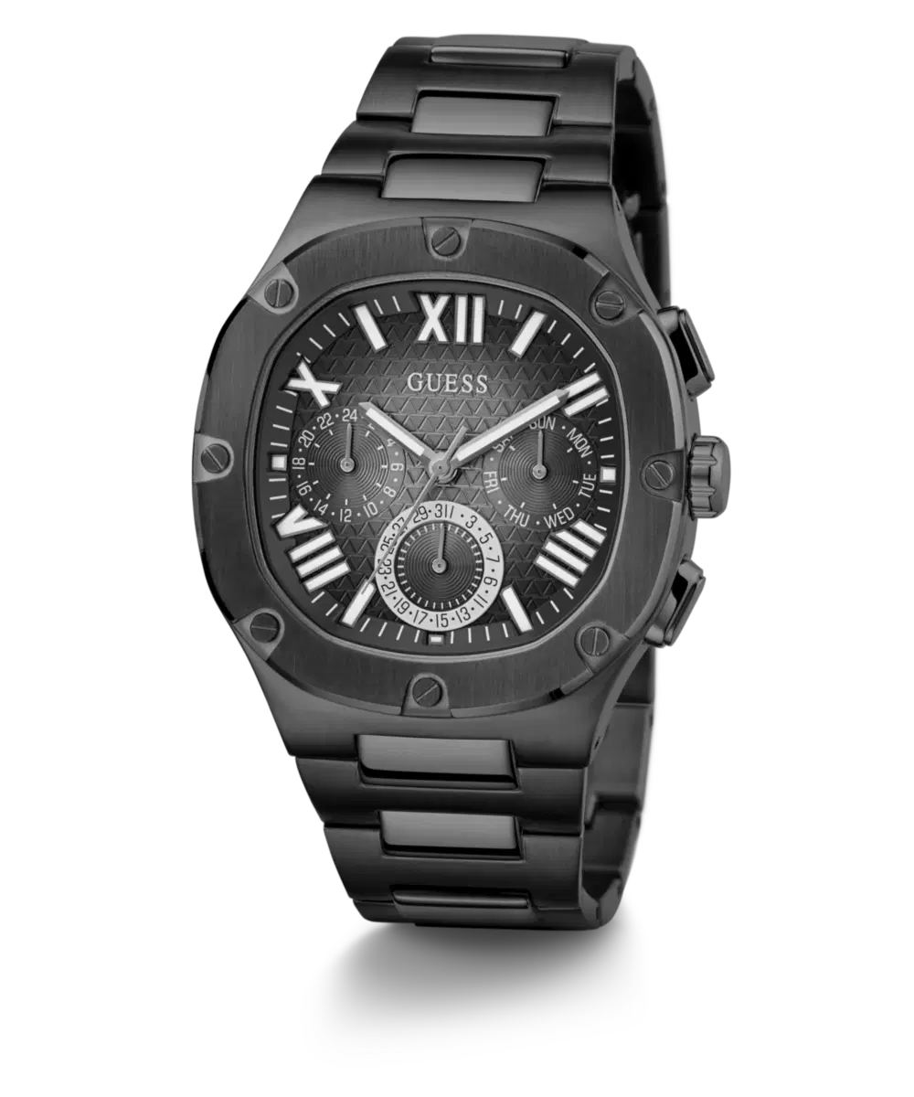 Guess Men's Gunmetal Stainless Steel Multi Function Watch