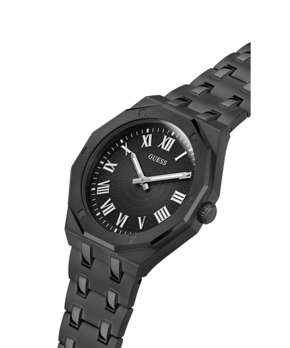 Guess Men's Black Stainless Steel Analog Watch