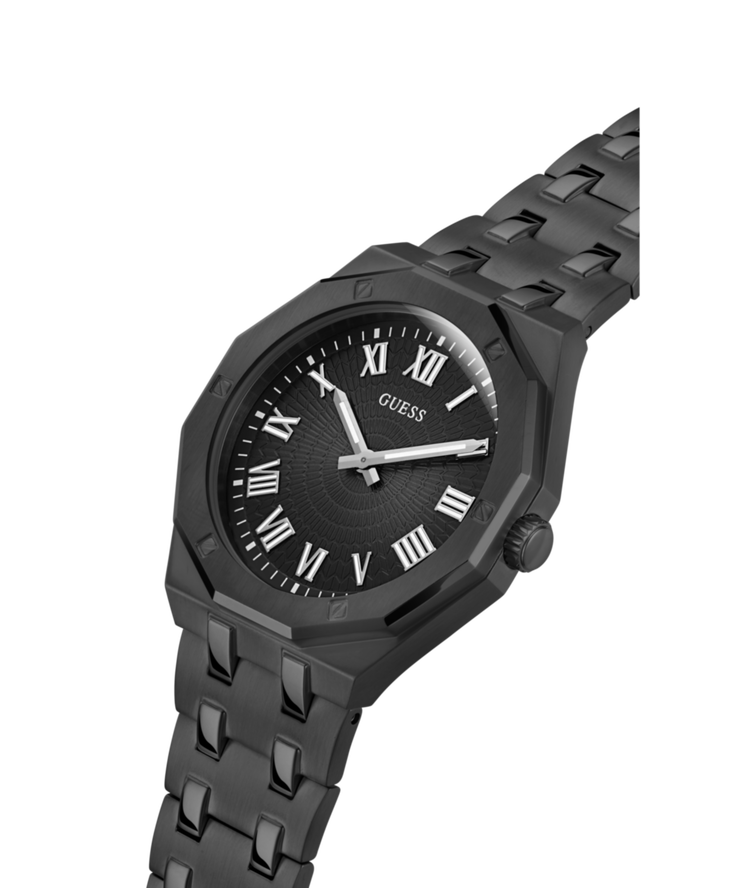 Guess Men's Black Stainless Steel Analog Watch
