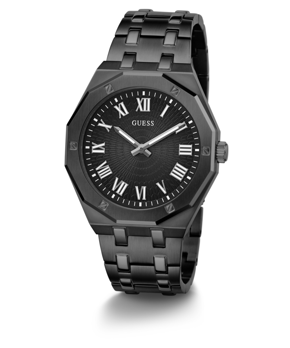 Guess Men's Black Stainless Steel Analog Watch